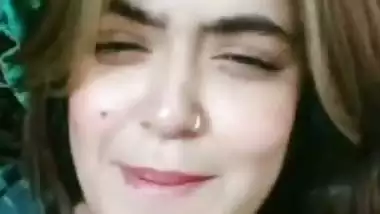 Smoking Bengali girl sucking big boobs and nude pussy show