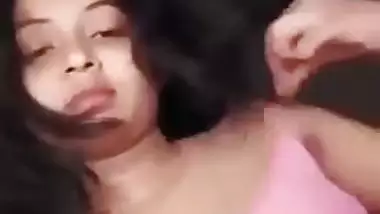 Young Desi seductress shows off her big XXX breasts for the camera