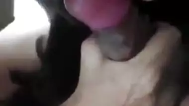 Naked indian teen girl sucking lover’s penis