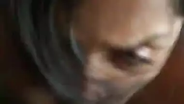 Wife taking cumshot on face and boobs after blowjob