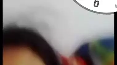 Mast boobs and pussy showing wife on video call