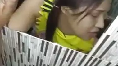 East Indian girl fucks in a bathroom in the Indian sex video