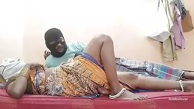Masked man with mustache fucks Desi in missionary after XXX blowing
