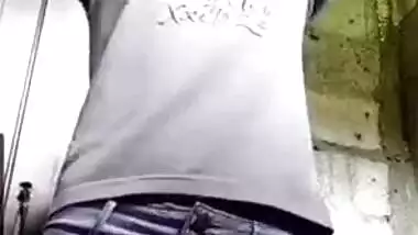 Desi Lankan girl takes off clothes to tease with small XXX tits