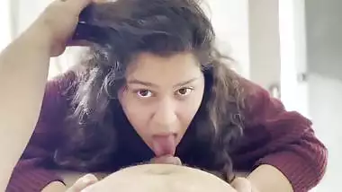 Tattooed MILF gives blowjob and boob job to lover