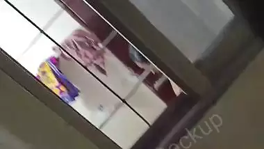 Neighbor girl dress change after nude bath caught