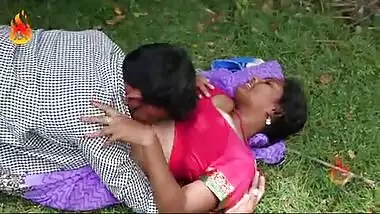 Bollywood aunty boob press & outdoor romance