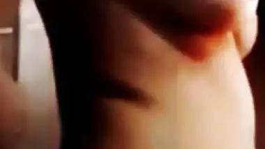 Indian girl showing her boobs and masterbating cute pussy